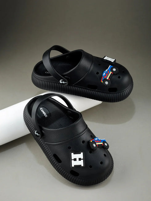 GC-9002K Black Kid's Clogs